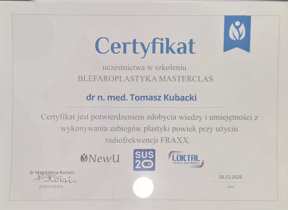 plastyka powiek dolnych kubacki szczecin